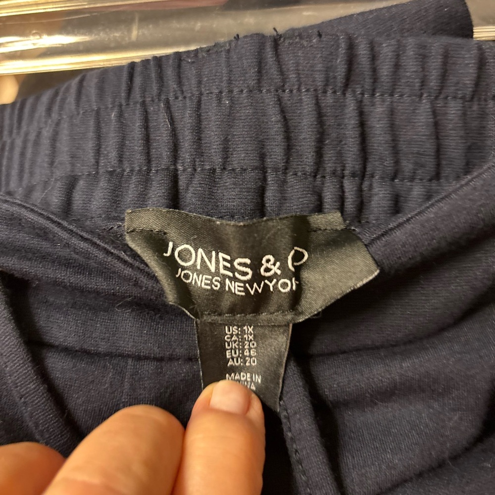 Jones New York Navy Pull-On Jogger Pants
